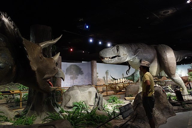 exhibición de dinosaurios en el museo de historia natural de las vegas
